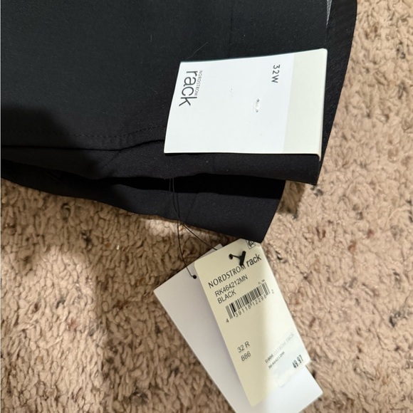 Black Dress Pants men's 32w new NWT NORDSTROM - Picture 2 of 3
